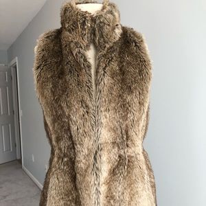 Banana Republic faux fur vest